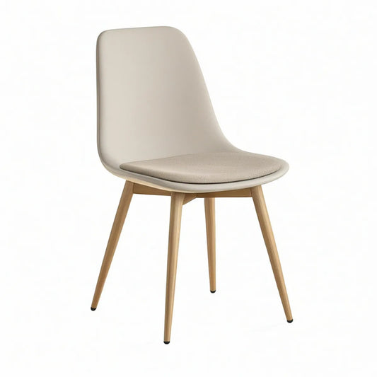 Stuhl mit gepolsterter Sitzfläche, 48 x 53 x 82 cm, Beige/Natur